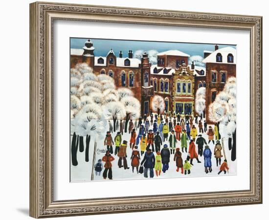 Winter Day in the City, 1975-Radi Nedelchev-Framed Giclee Print