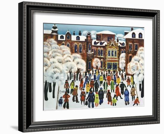 Winter Day in the City, 1975-Radi Nedelchev-Framed Giclee Print