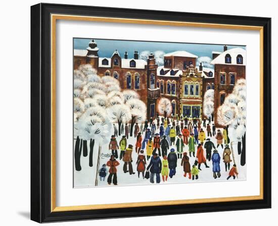 Winter Day in the City, 1975-Radi Nedelchev-Framed Giclee Print