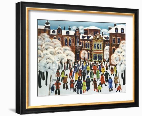 Winter Day in the City, 1975-Radi Nedelchev-Framed Premium Giclee Print