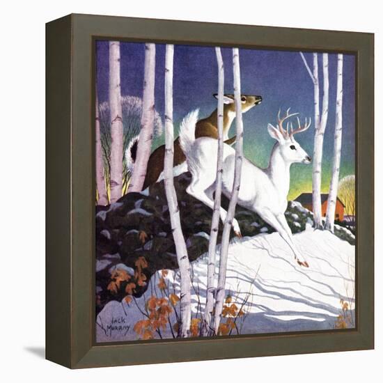 Winter Deer - Child Life-Jack Murray-Framed Premier Image Canvas