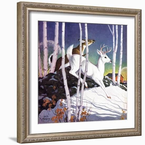 Winter Deer - Child Life-Jack Murray-Framed Giclee Print