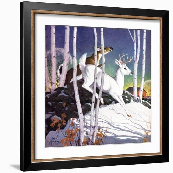 Winter Deer - Child Life-Jack Murray-Framed Giclee Print