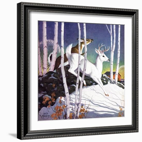 Winter Deer - Child Life-Jack Murray-Framed Giclee Print