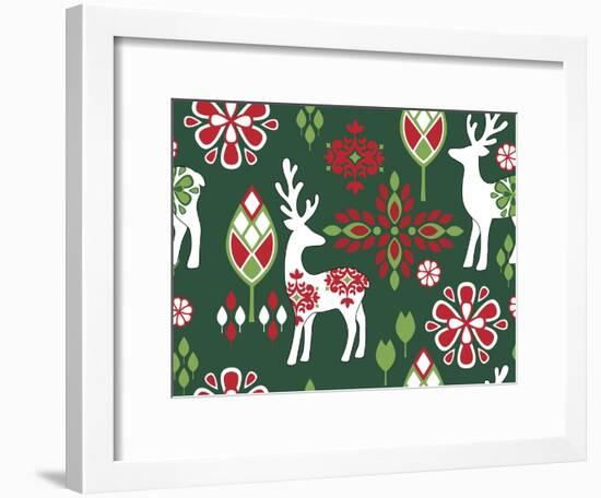 Winter Deer-Joanne Paynter Design-Framed Giclee Print
