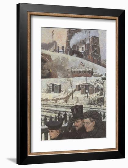 Winter during War-Hans Baluschek-Framed Art Print