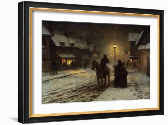 Winter Evening by George Henry Boughton-George Henry Boughton-Framed Giclee Print