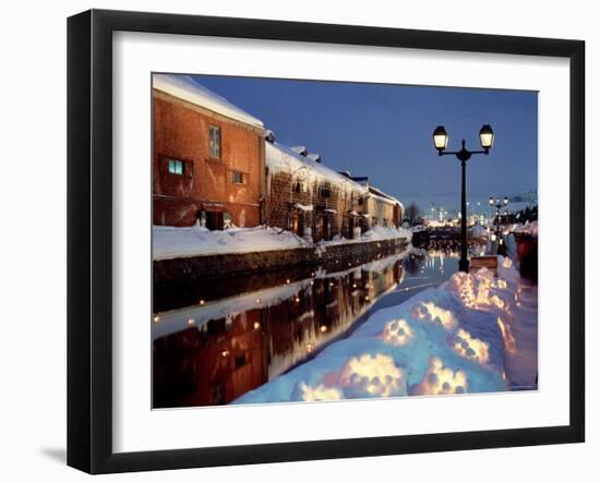 Winter Evening in Otaru-null-Framed Photographic Print