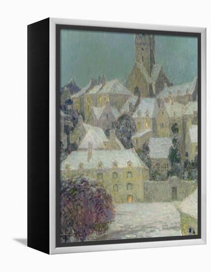 Winter Evening, View of a Town-Henri Eugene Augustin Le Sidaner-Framed Premier Image Canvas