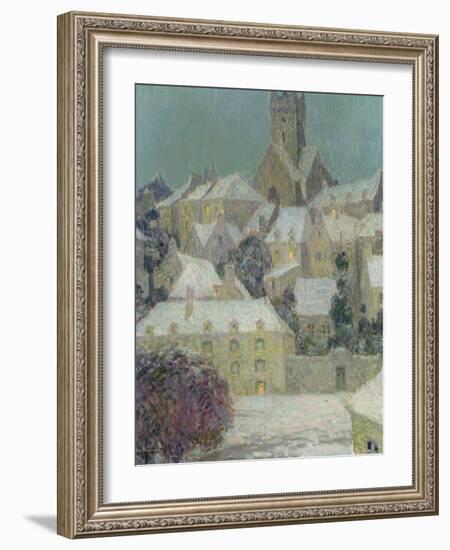 Winter Evening, View of a Town-Henri Eugene Augustin Le Sidaner-Framed Giclee Print