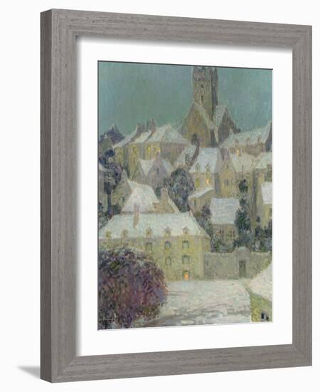 Winter Evening, View of a Town-Henri Eugene Augustin Le Sidaner-Framed Giclee Print