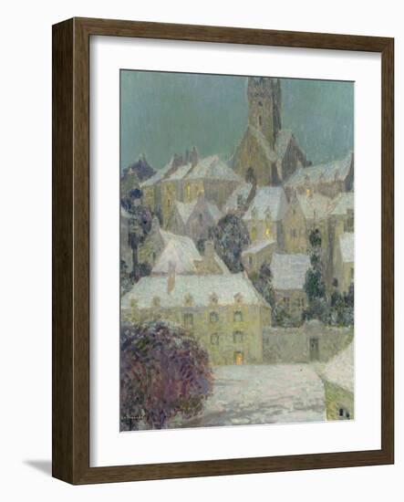 Winter Evening, View of a Town-Henri Eugene Augustin Le Sidaner-Framed Giclee Print