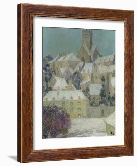 Winter Evening, View of a Town-Henri Eugene Augustin Le Sidaner-Framed Giclee Print