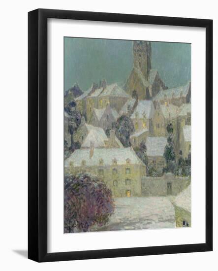 Winter Evening, View of a Town-Henri Eugene Augustin Le Sidaner-Framed Giclee Print