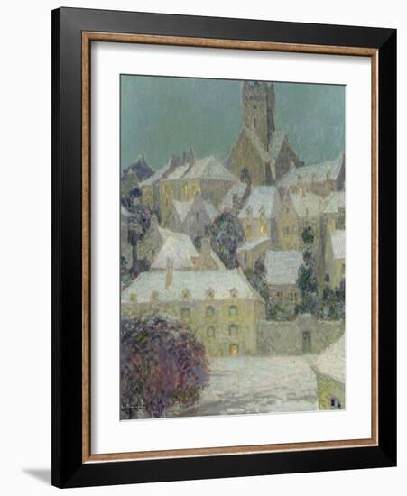 Winter Evening, View of a Town-Henri Eugene Augustin Le Sidaner-Framed Giclee Print