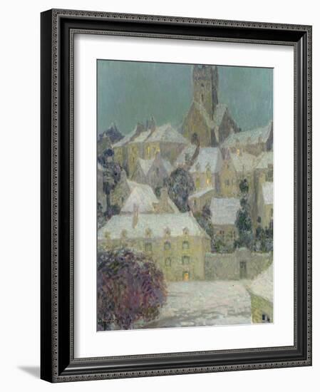 Winter Evening, View of a Town-Henri Eugene Augustin Le Sidaner-Framed Giclee Print