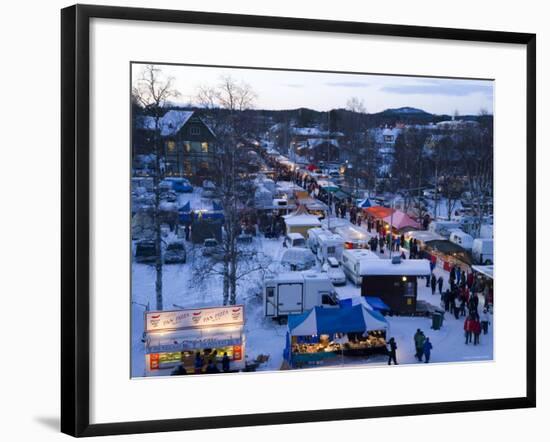 Winter Fair, Jokkmokk, Norrbotten, Northern Sweden-Peter Adams-Framed Photographic Print