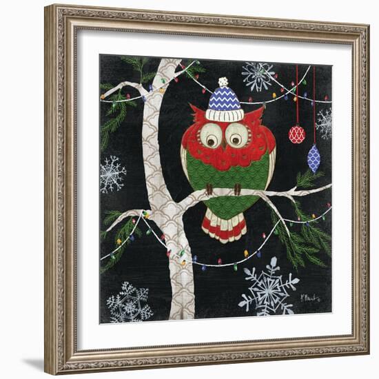 Winter Fantasy Owls IV-Paul Brent-Framed Art Print