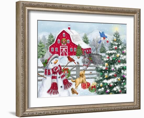 Winter Farm-MAKIKO-Framed Giclee Print