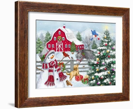 Winter Farm-MAKIKO-Framed Giclee Print