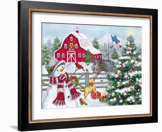 Winter Farm-MAKIKO-Framed Giclee Print