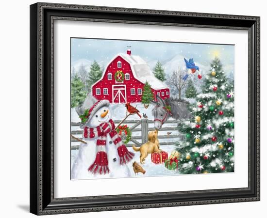 Winter Farm-MAKIKO-Framed Giclee Print