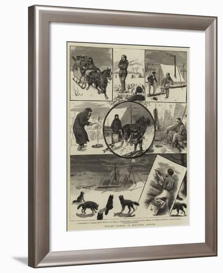 Winter Fishing in Manitoba, Canada-null-Framed Giclee Print