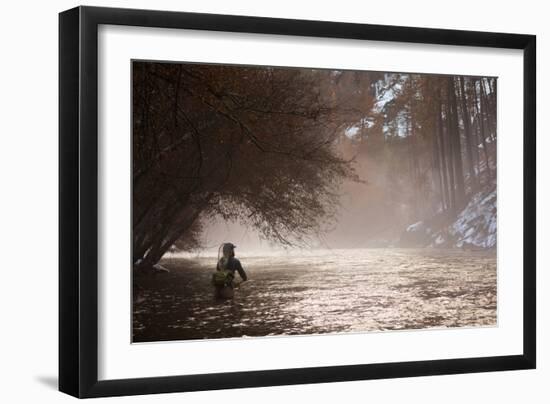 Winter Fly Fishing In Rugged Northeastern Oregon-Ben Herndon-Framed Photographic Print