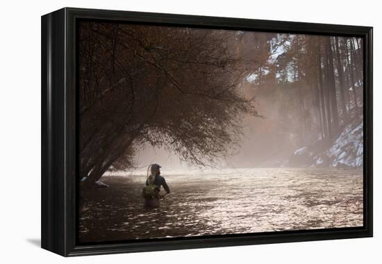 Winter Fly Fishing In Rugged Northeastern Oregon-Ben Herndon-Framed Premier Image Canvas