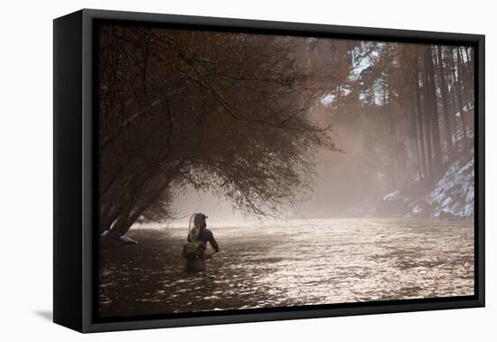 Winter Fly Fishing In Rugged Northeastern Oregon-Ben Herndon-Framed Premier Image Canvas