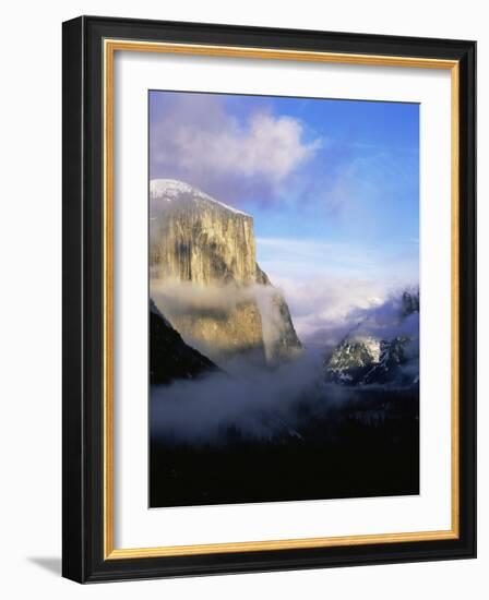 Winter Fog Surrounding El Capitan, Yosemite National Park, California, USA-David Welling-Framed Photographic Print