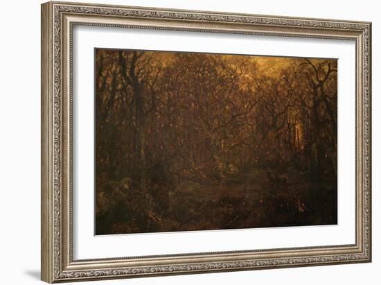 Winter Forest at Sunset-Pierre Etienne Theodore Rousseau-Framed Art Print