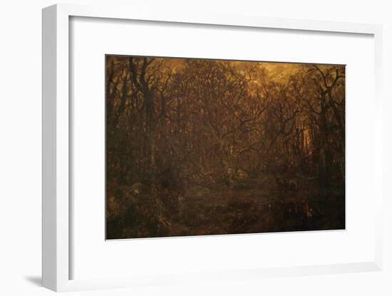 Winter Forest at Sunset-Pierre Etienne Theodore Rousseau-Framed Art Print