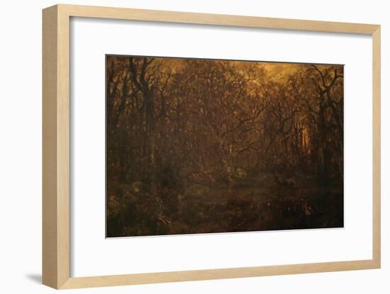 Winter Forest at Sunset-Pierre Etienne Theodore Rousseau-Framed Art Print