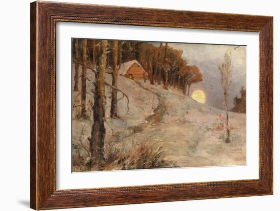 Winter Forest in a Rays of Evening Sun, 1902-Juli Julievich Klever-Framed Giclee Print