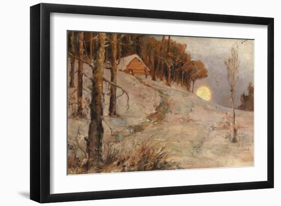 Winter Forest in a Rays of Evening Sun, 1902-Juli Julievich Klever-Framed Giclee Print