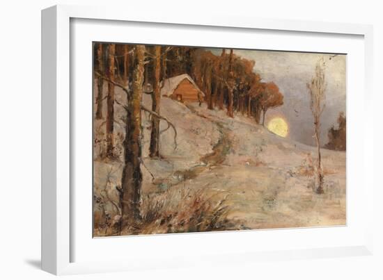 Winter Forest in a Rays of Evening Sun, 1902-Juli Julievich Klever-Framed Giclee Print