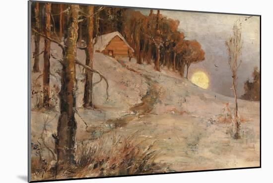 Winter Forest in a Rays of Evening Sun, 1902-Juli Julievich Klever-Mounted Giclee Print