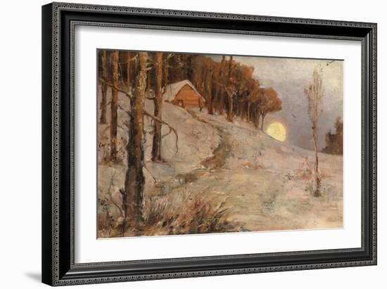 Winter Forest in a Rays of Evening Sun, 1902-Juli Julievich Klever-Framed Giclee Print