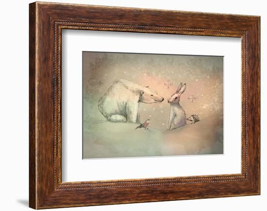 Winter friends-Claire Westwood-Framed Premium Giclee Print