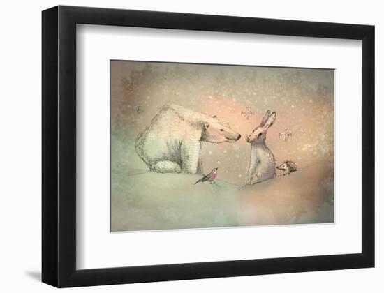 Winter friends-Claire Westwood-Framed Premium Giclee Print