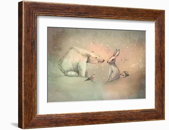 Winter friends-Claire Westwood-Framed Art Print