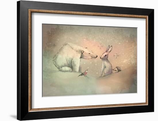 Winter friends-Claire Westwood-Framed Art Print