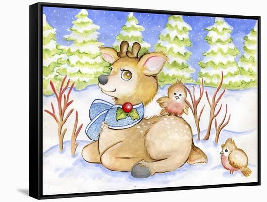 Winter Friends-Valarie Wade-Framed Premier Image Canvas