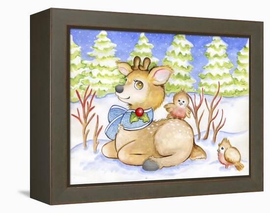 Winter Friends-Valarie Wade-Framed Premier Image Canvas