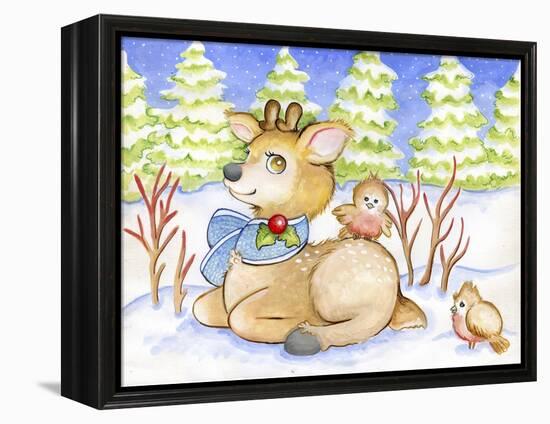 Winter Friends-Valarie Wade-Framed Premier Image Canvas