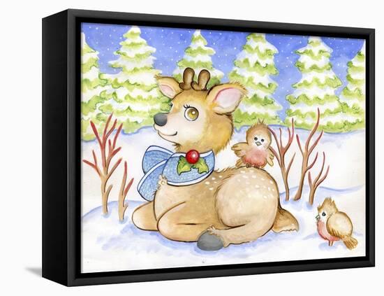 Winter Friends-Valarie Wade-Framed Premier Image Canvas