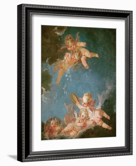 Winter, from a Series of the Four Seasons in the Salle du Conseil-Francois Boucher-Framed Giclee Print