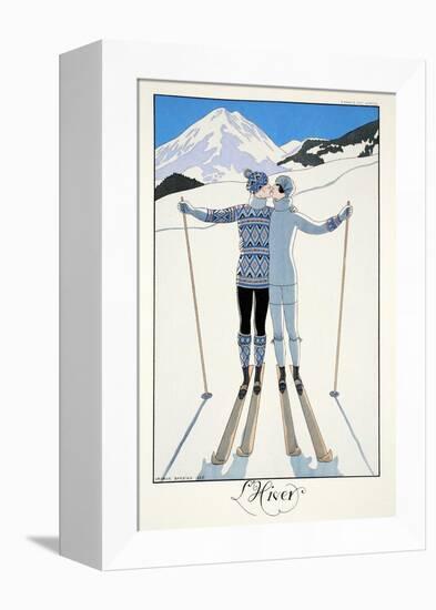 Winter, from 'Falbalas and Fanfreluches, Almanach des Modes Présentes, Passées et Futures', 1926-Georges Barbier-Framed Premier Image Canvas