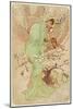 Winter (From the Series "Seasons"), 1896-Alphonse Mucha-Mounted Giclee Print